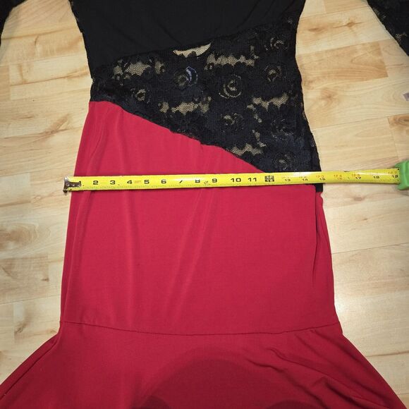 Made in‎ the USA Lace/Rayon Full Length Sexy Dress Open Back Large Stretch - Picture 14 of 15